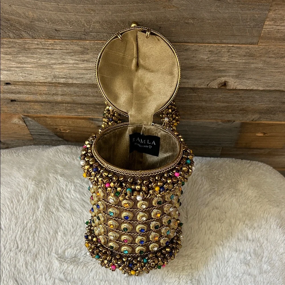 Ramla Bling Bling Handmade Beaded Crystal Bag Brand New! - Picture 6 of 10